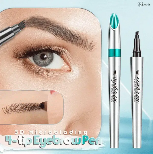3D Vandtæt Microblading Eyebrow Pencil 4 Fork Tip Tattoo Pen (🔥Køb 1 Få 1 gratis)